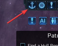Screenshot of anchor button