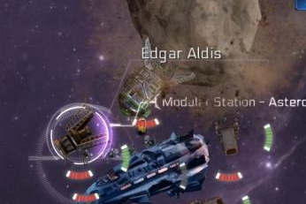 Screenshot of the silo attached to an asteroid, and a freshly built anchor