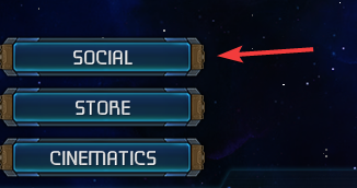 Screenshot showing the social button